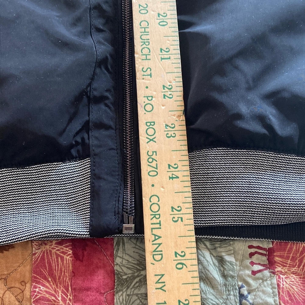 LON NYC across the pond women’s Med bomber jacket blackw/ gray trim 3 season - Picture 7 of 10